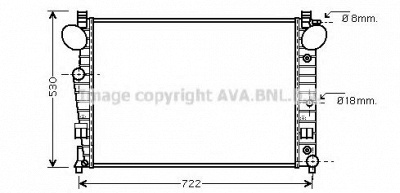 AVA QUALITY COOLING msa2308 -  Радиатор, охлаждение двигателя